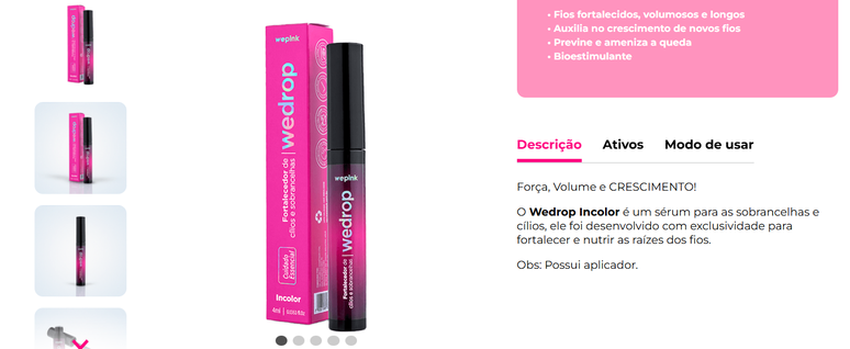 Produto prometia fortalecer c&iacute;lios e sobrancelhas 